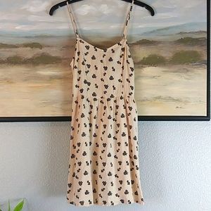 Divided  Summer Dress | Size 2 | Adjustable Strap, Zip Back | Cream and Black